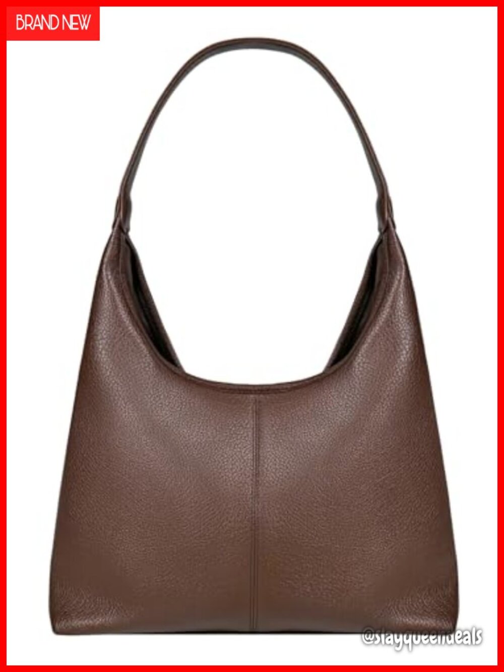 Vegan Leather Slouchy Hobo Bag with Zip Pouch